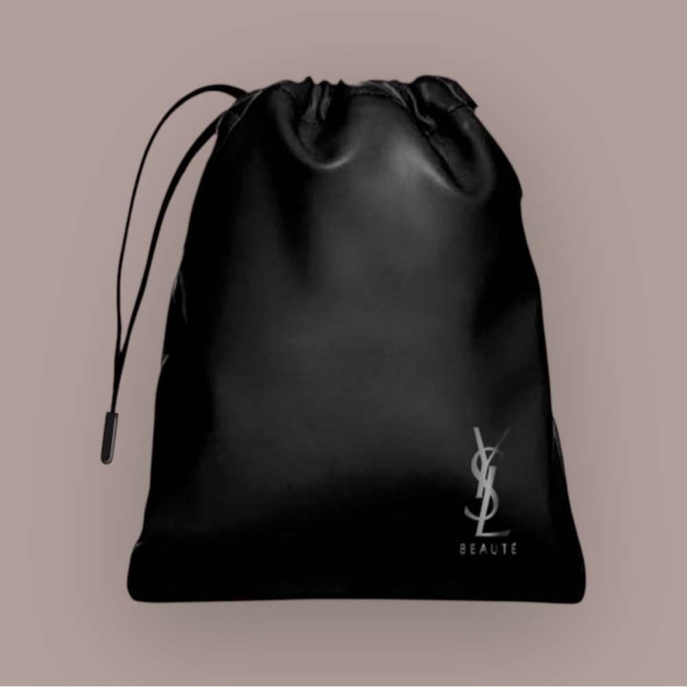 Black YSL Beauty (Yves Saint Laurent) Patent-Leather Cosmetic-Makeup Pouch
